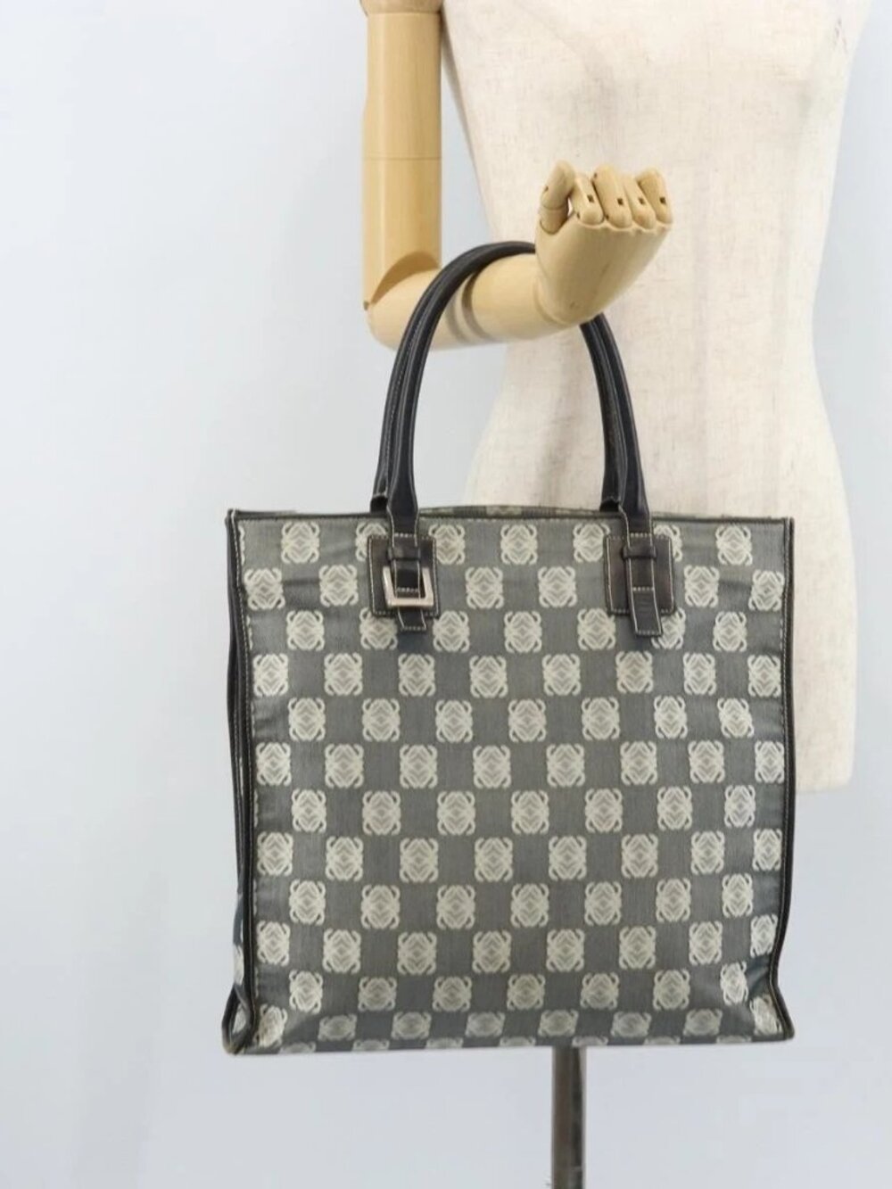 LOEWE Anagram Tote Bag Canvas Black